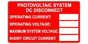 #611 SOLAR DC DISCONNECT