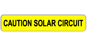 CAUTION - SOLAR CIRCUIT