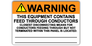 EQUIPMENT CONTAINS FEED THROUGH CONDUCTORS - BATTERY